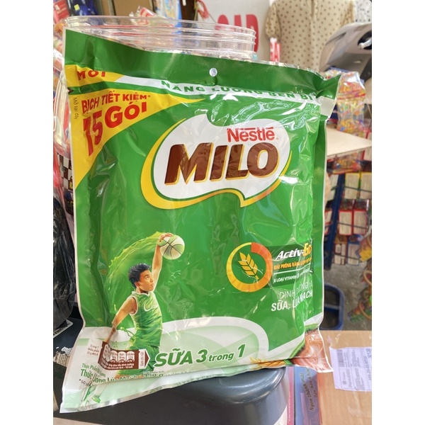 Thức uống lúa mạch Milo 3in1 túi 220g [Bịch 15 Gói]