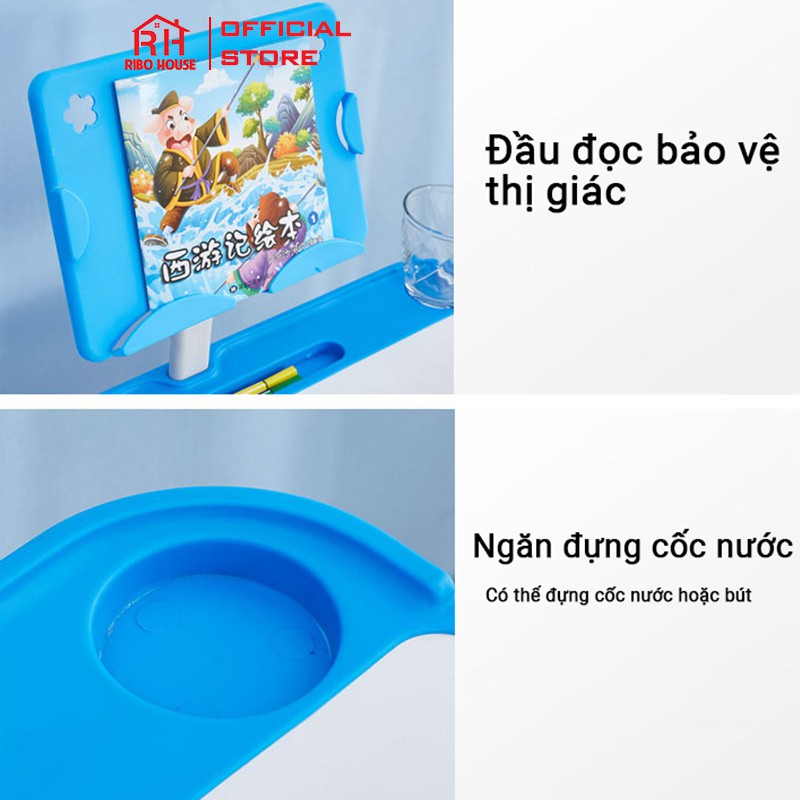 [TẶNG ĐÈN] Bàn học sinh thông minh RIBO HOUSE bàn học chỉnh nghiêng bàn, độ cao, chống gù chống cận - Hồng RIBO104 | BigBuy360 - bigbuy360.vn