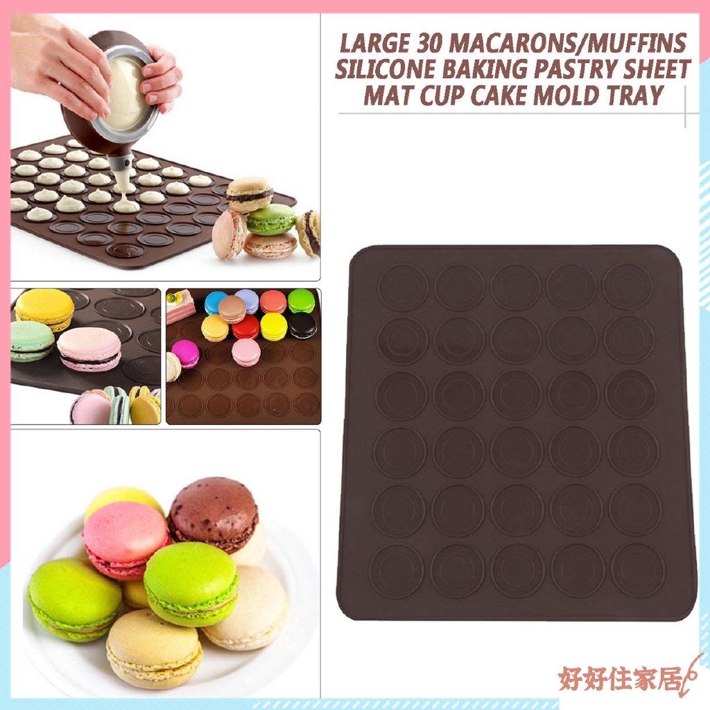 Khuôn làm bánh macaron/muffin bằng silicon 30 ô tiện lợi