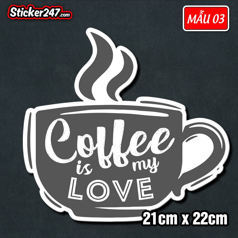 Decal Trang Trí Quán Cafe 🌈𝑭𝒓𝒆𝒆𝒔𝒉𝒊𝒑 Decor Quán Cà Phê, Đồ Dùng Trang Trí Quán Coffee, Kháng Nước, Dán Kính, Tường, Tủ