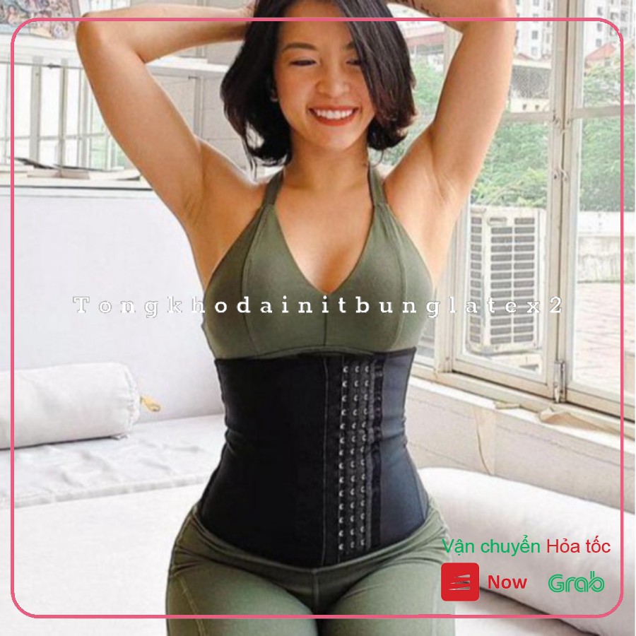 [Tặng áo liner] Đai nịt bụng latex Hy Lạp 25 xương - Gen nịt bụng - Nịt bụng nhập khẩu