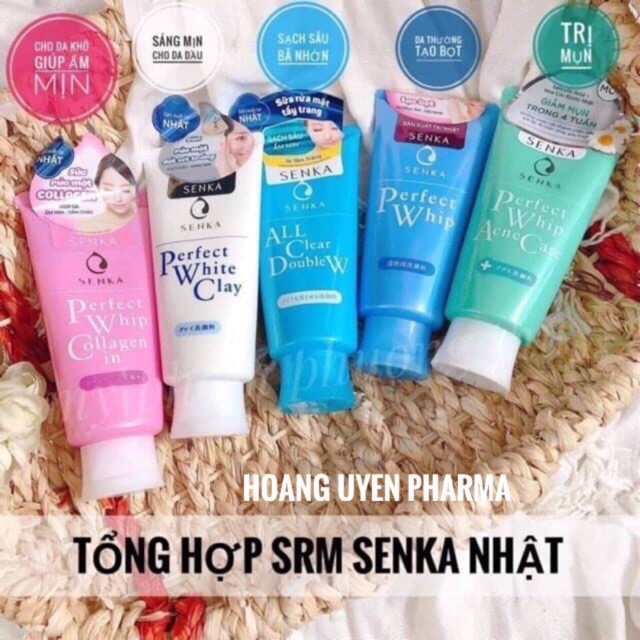 Sữa rửa mặt Senka Perfect Whip/ White Clay/ Collagen in/ Acne Care | BigBuy360 - bigbuy360.vn