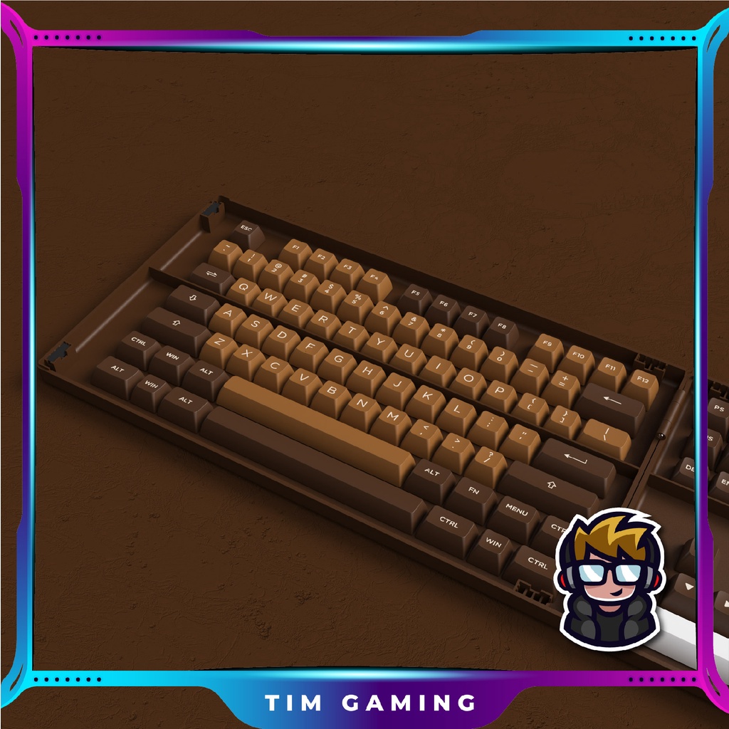 Bộ Keycap AKKO set – Chocolate (PBT Double-Shot/ASA profile/178 nút)