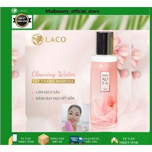 Nước tẩy trang Marosa Laco Cleaning Water - Sạch lớp makeup &amp; dưỡng da - rất tiết kiệm