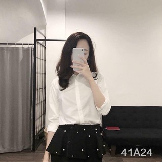 Áo sơ mi trắng uni dài tay