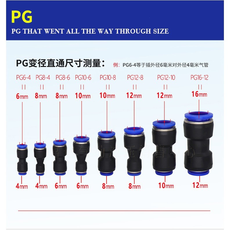 Khớp nối nhanh lệch 8-6; 10-8; 10-6