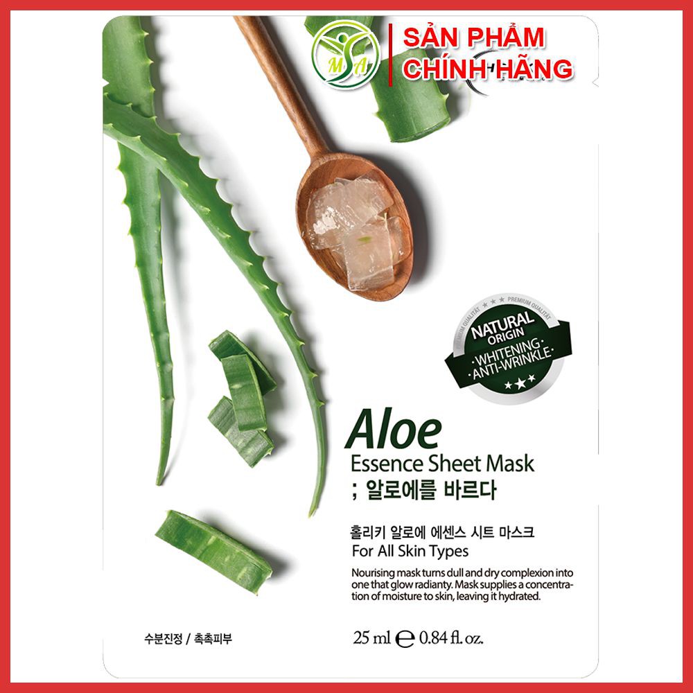 [FREESHIP 50K] Combo dùng thử 3 mặt nạ dưỡng da mặt tinh chất lô hội Holikey Aloe Vera Essence Sheet Mask