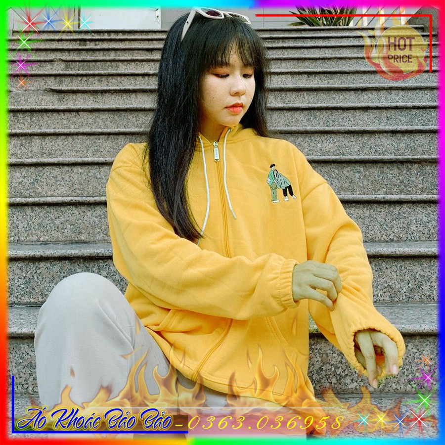 ÁO HOODIE - ÁO KHOÁC NỈ NGOẠI Thêu Cặp Đôi (HD1660 - Kèm Ảnh Thật) (Bảo Bảo Shop)