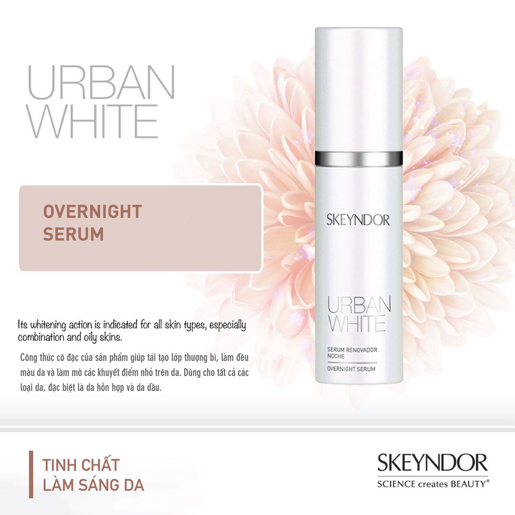 SKEYNDOR Urban White Serum tinh chất ban đêm làm mềm và nhỏ nốt sần trên da Overnight Serum 30ml | BigBuy360 - bigbuy360.vn