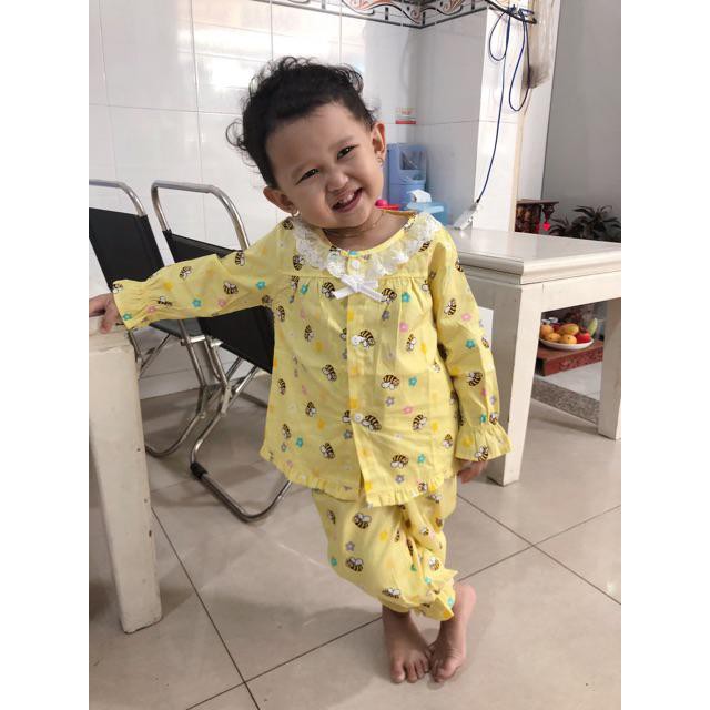 [Mã FAMAYFA2 giảm 10K đơn 50K] Pijama thô lụa in hình cho bé gái từ 8 đến 26kg 02