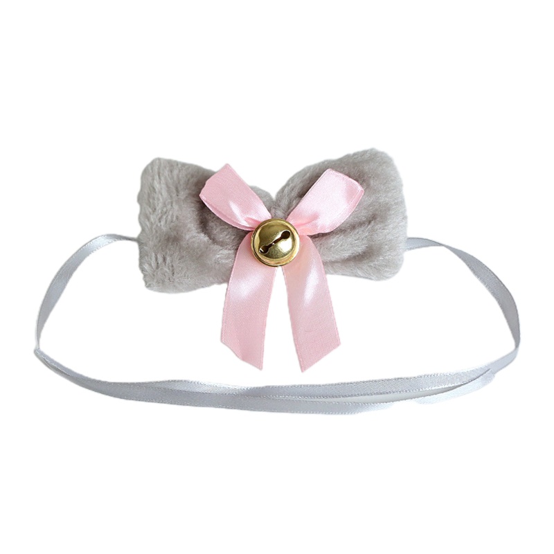 Vòng cổ choker vải ren 10MK đính chuông dễ thương cho nữ