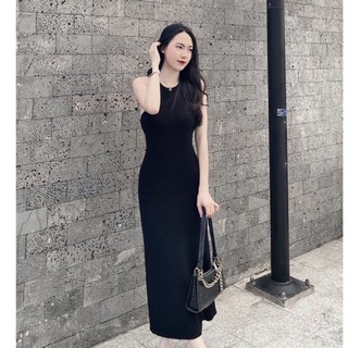 (Ảnh thật tự chụp) Đầm 2 dây len cao cấp xuất xứ Quảng Châu V511 ⚡️ váy dây len xịn sò dáng suông co giãn ngocanh6959