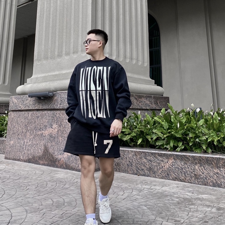 Áo sweater WISEN COLUMN áo nỉ dài tay unisex form rộng