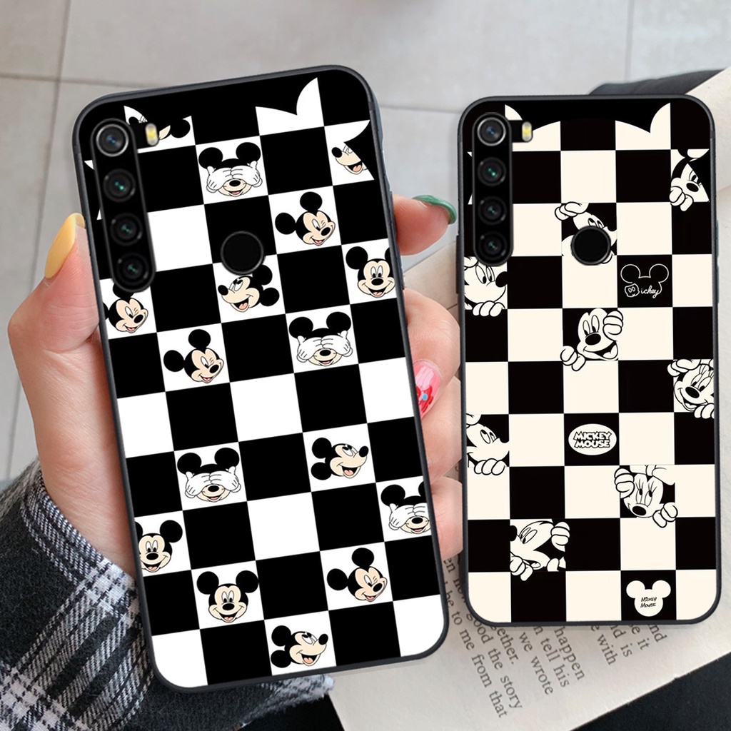 Ốp lưng Xiaomi Redmi Note 8 / Note 8 Pro trái tim họa tiết caro, mikey họa tiết beabrick kaws cute