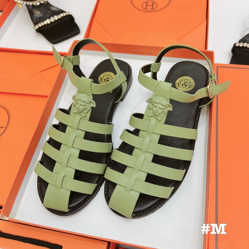 Cb Sandal Rọ Nữ Khoá Mặt Logo Da Mềm Êm Loại 1 Fullbox Bill Túi Cao Cấp