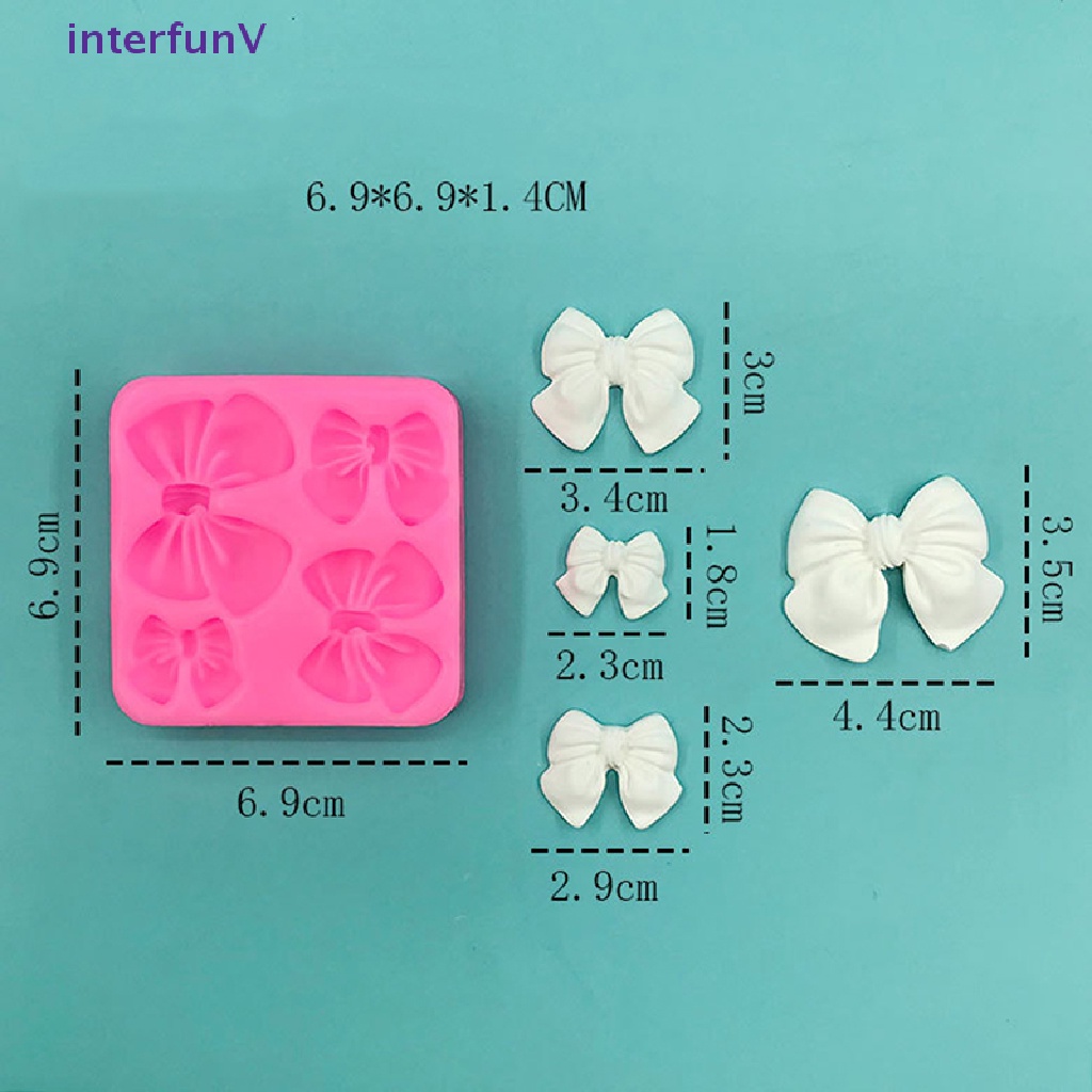 [InterfunV] Khuôn Silicon Mềm Hình Nơ Dễ Thương Dùng Trang Trí Bánh Kem Nghệ Thuật [Mới]
