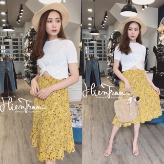 Áo croptop xoắn eo