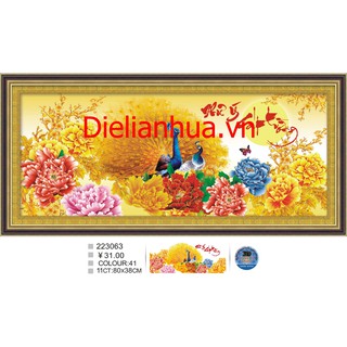 Tranh thêu chữ thập 3D CÁT TƯỜNG NHƯ Ý. Kích thước: 80x38cm