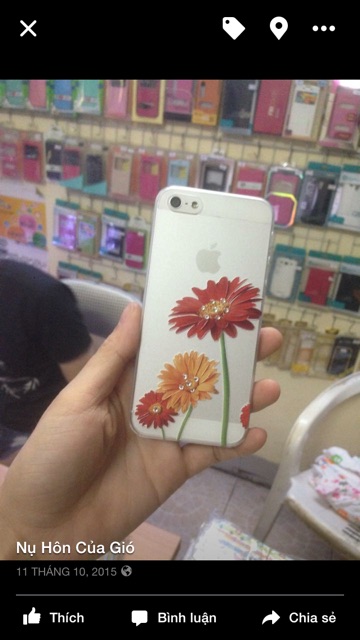 Ốp đính đá 3D hoạ tiết cho ip5