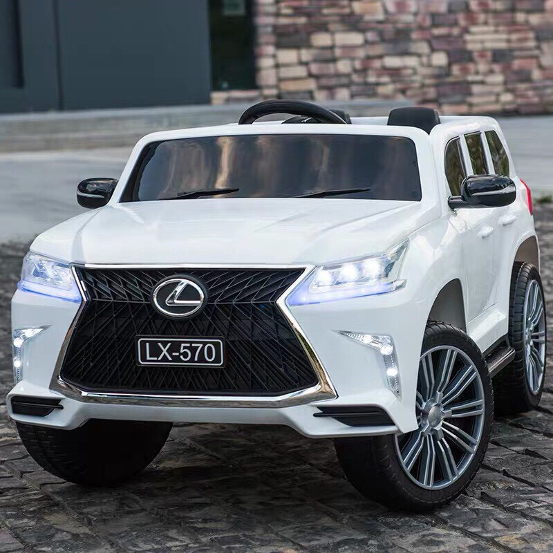 Ô tô điện trẻ em BABY-KID LEXUS 570 2 chế độ tự lái và remote, 2 chỗ ghế đôi, 4 động cơ lớn, ắc qui 12v