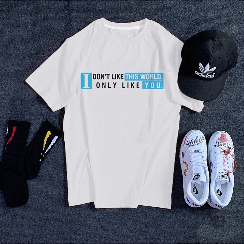 Áo phông nam nữ unisex form rộng tay lỡ thun ONLY LIKE YOU teen cổ tròn oversize cotton giá rẻ màu đen trắng tee pull