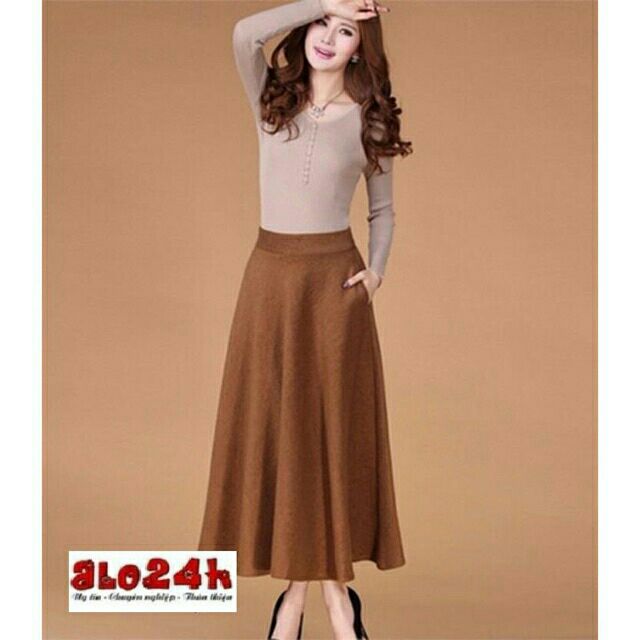 Chân váy dài tiểu thư 4màu 4 size | BigBuy360 - bigbuy360.vn