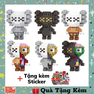 Lego🌸 freeship🌸 bộ đồ chơi lắp ráp mô hình kaws x bff sesame street 3d độc đáo phong cách dùng decor trang trí
