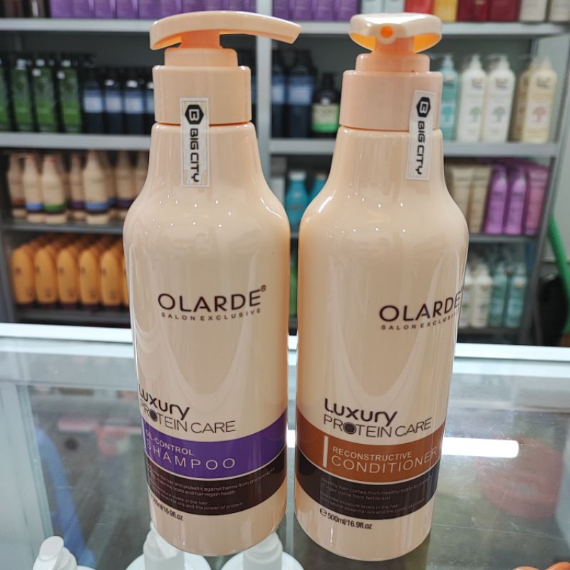 Cặp dầu gội dành cho tóc dầu siêu mềm mượt OLARDE LUXURY PROTEIN CARE OIL_CONTROL SHAMPOO 500ml