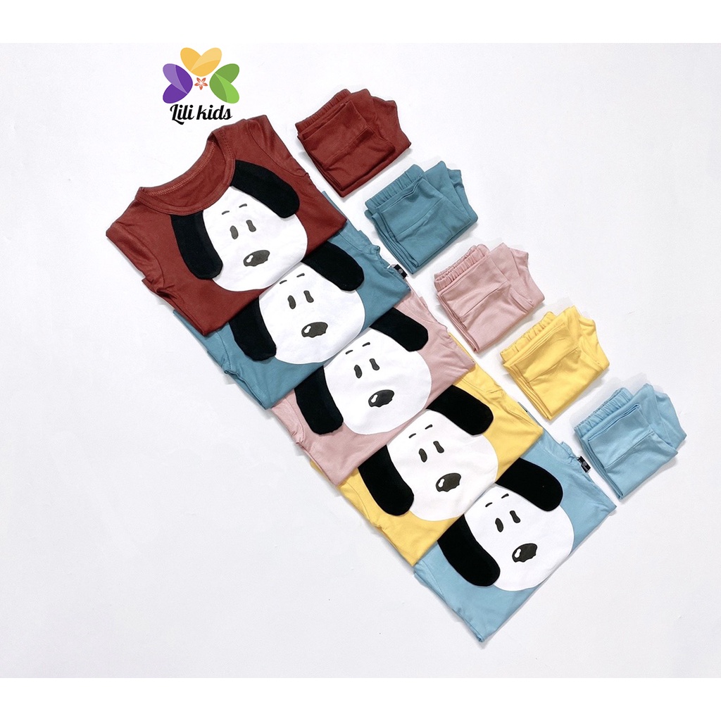 bộ dài tay cho bé gái bé trai chất thun lạnh co dãn họa tiết đáng yêu cho bé từ 8-18kg lili.kids BDT05