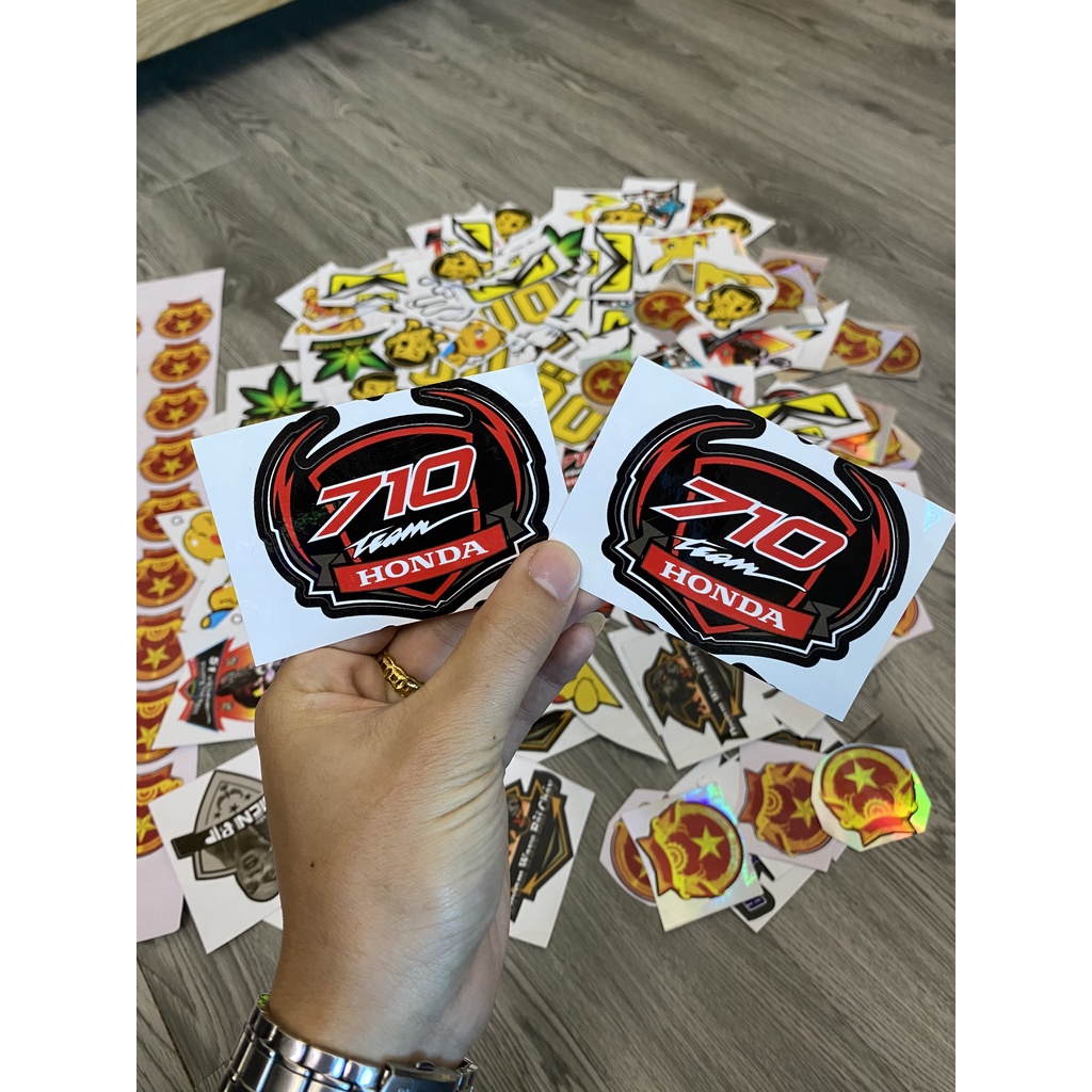 Tem Sticker 710 3Lớp cao cấp chống bong phai màu ! ( Giá 1c )