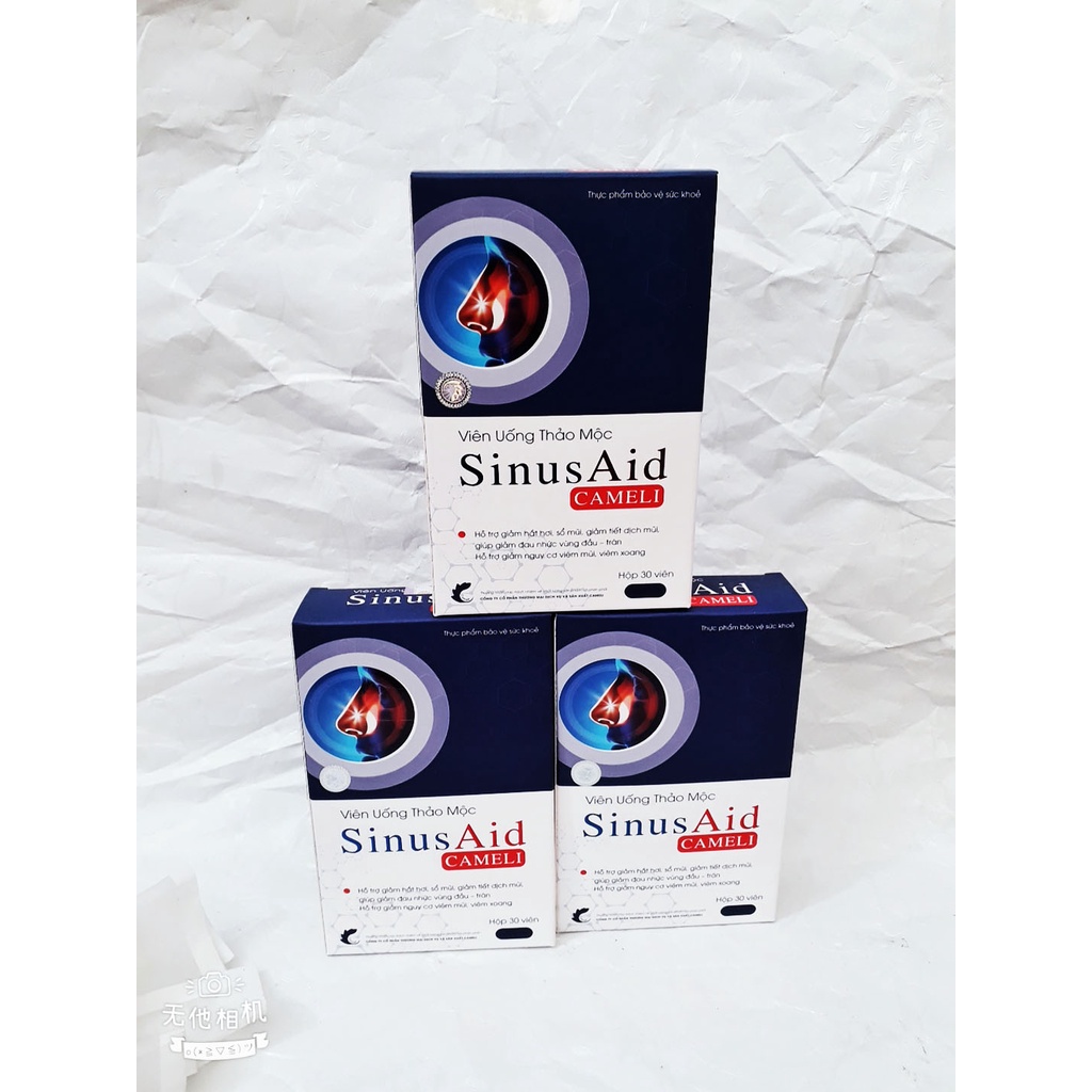 Viên uống XOANG thảo mộc SinusAid CAMELI, hỗ trợ giảm nguy cơ vi.êm mũi, vi.êm xoang; giảm hắt hơi, sổ mũi, đau đầu