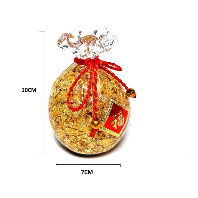 Túi tiền vàng thần tài chiêu tài sỉ( kèm hộp y hình ) | BigBuy360 - bigbuy360.vn
