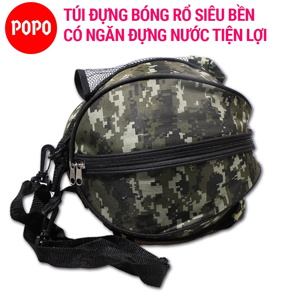 Túi đựng bóng rổ 1147, có ngăn đựng bình nước, ngăn nhỏ đựng phụ kiện chất liệu cao cấp POPO Collection