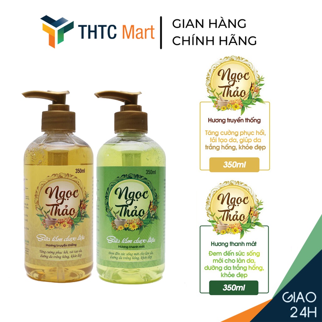 Sữa tắm Dược liệu Ngọc Thảo chai 350ml