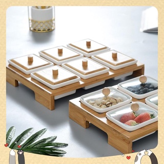  Khay đựng bánh kẹo mứt tết  Hộp đựng bánh mứt tết chất liệu gốm sứ cao cấp 