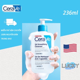 Sữa Rửa Mặt CeraVe SA Smoothing Cleanser 236ml giảm mụn giảm thô ráp
