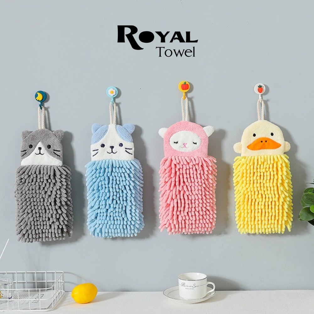 Khăn Lau Tay, Lau Nhà Bếp Royal Towel 28x13cm Dạng San Hô Treo Tường Hình Dễ Thương
