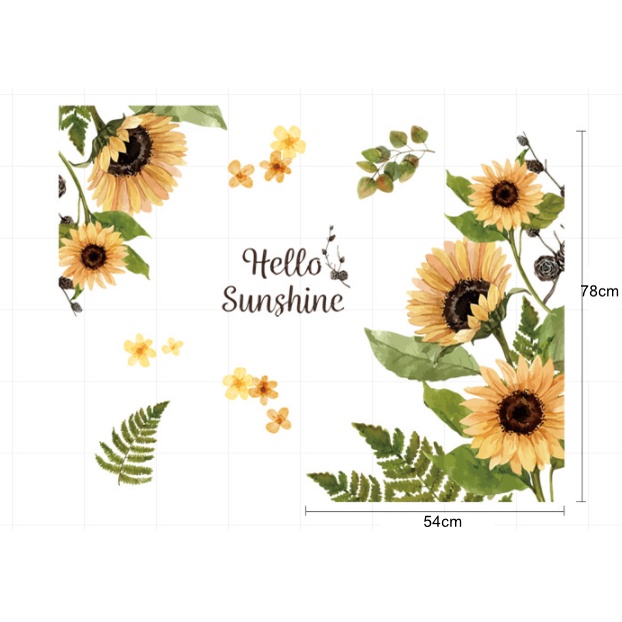 Decal trang trí tường - Các mẫu hoa và cây xinh