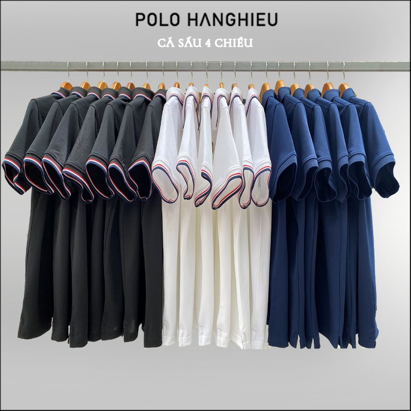 Áo Polo nam có cổ, vải cá sấu, chuẩn form, sang trọng, áo thun nam có cổ màu sắc basic - POLO HANGHIEU