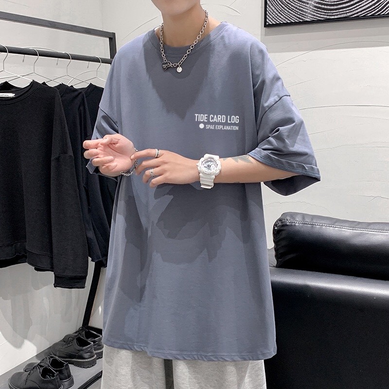 Áo thun nam nữ unisex tay lỡ phông form rộng CARDLOG teen cổ tròn oversize cotton giá rẻ màu đen trắng tee pull freesize