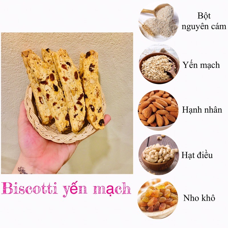 Bánh Biscotti yến mạch