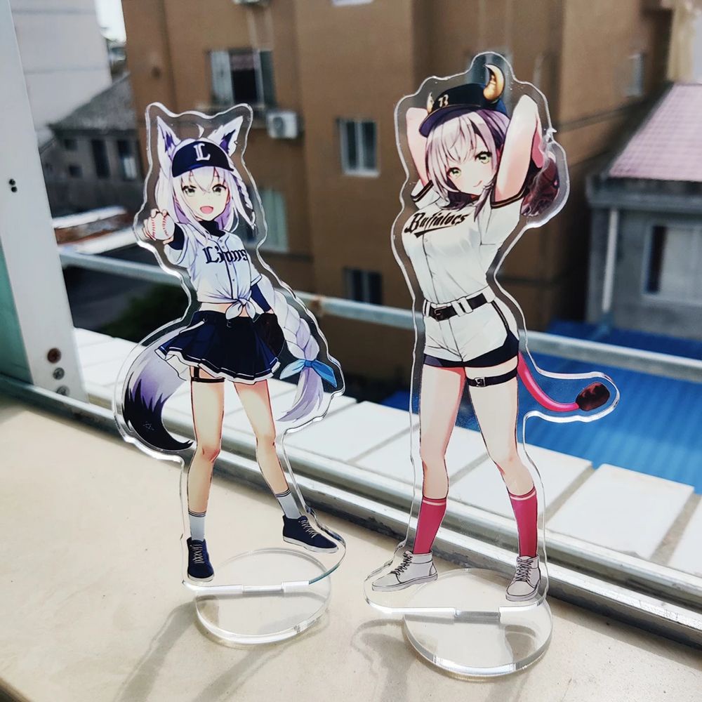 Mô hình nhân vật anime Holive Vtuber bằng acrylic trong suốt hai mặt để bàn trang trí