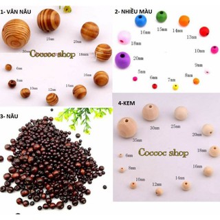 10-25gam hạt gỗ tròn đủ loại đủ size từ 4-30mm