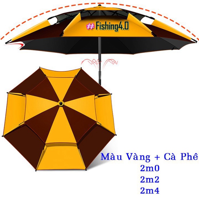 Giảm giá Ô Dù Che Nắng Mưa Dùng Cho Câu Cá, Dã Ngoại 1m8/2m2/2m4 Nhiều Màu Sắc - tri ân quý khách