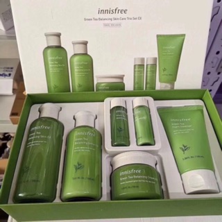 NEW 2019] SET DƯỠNG TRÀ XANH 6 MÓN INNISFREE GREEN TEA BALANCING SKIN CARE tách set không hộp giấy