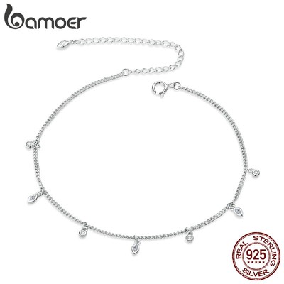 Lắc Chân Bamoer SCT018 Bằng Bạc S925 Thời Trang Cho Nữ