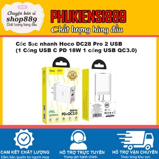 Cốc sạc nhanh hoco dc28 pro 2 usb