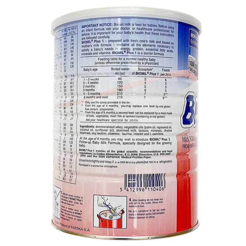 Sữa Bột Biomil plus số 1 800g (Date 2022)