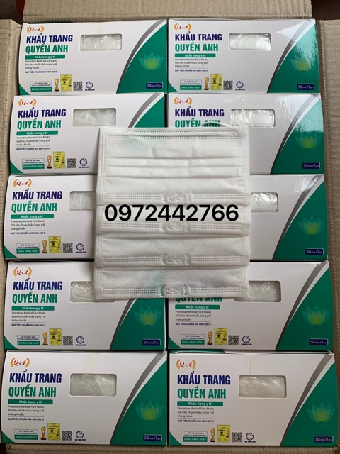 KHẨU TRANG 4 LỚP QUYỀN ANH ( 1 hộp 50 chiếc ) | BigBuy360 - bigbuy360.vn