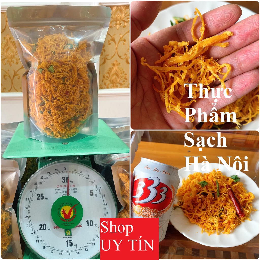 Khô gà lá chanh 1Kg loại Đặc Biệt Thơm Ngon - Đậm Vị Đồ ăn vặt Hà Nội Ngon